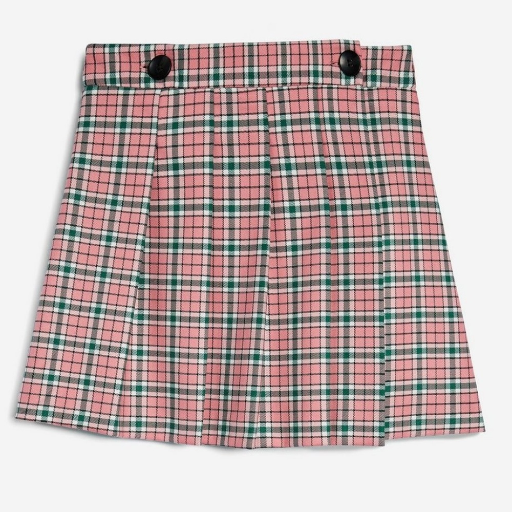 Plaid / Checked Mini Kilt Skirt - NWT